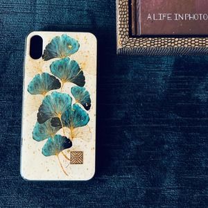 iPhone 11 Pro Max Case Blue Gold Floral Print Cover NEW